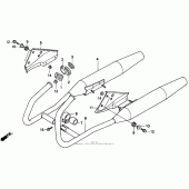 Схема вузла: Вихлопна система для Honda CMX250 Rebel