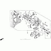 Схема узла: Задний тормозной суппорт для Honda GL1500 Gold Wing Aspencade