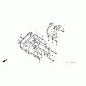 Схема вузла: Ліва кришка картера для Honda XR250