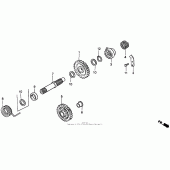 Схема узла: Привод кикстартера для Honda CR250