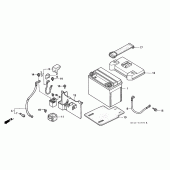 Схема вузла: Акумулятор (VFR750FL / FM / FN / FP) для Honda VFR750F Interceptor