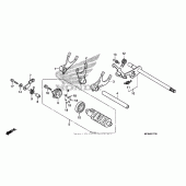 Схема вузла: Копірний вал & Вилки & Вал перемикання для Honda NT700 NT700V