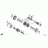 Схема узла: Transmission (mainshaft) (ctx700d) для Honda CTX700
