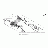 Схема вузла: Стартер електричний для Honda CBR1000 CBR1000RR Fireblade
