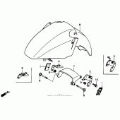 Схема узла: Переднее крыло для Honda ST1100 Pan-European