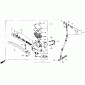 Схема узла: Передний тормозной цилиндр для Honda GL1500 Gold Wing Special Edition