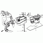 Схема вузла: Повітряний фільтр для Honda VT1100 Shadow