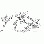 Схема вузла: Вихлопна система для Honda VF750 Magna
