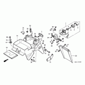 Схема вузла: Заднє крило для Honda CBR600 CBR600F