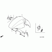 Схема узла: Переднее крыло (ST1100) для Honda ST1100 Pan-European