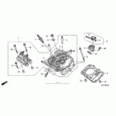 Схема узла: Передняя головка цилиндра для Honda NSA700 DN-01