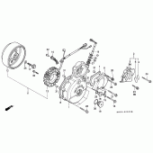 Схема вузла: Left crankcase cover / generator для Honda NX650 Dominator