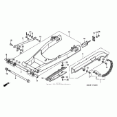 Схема вузла: Задній важіль (Маятник) для Honda VF750 Magna