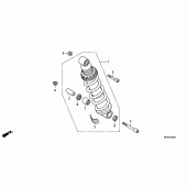 Схема узла: Задняя подвеска для Honda VTR250 VTR