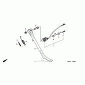 Схема вузла: Бічна підніжка для Honda VTX1300