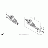 Схема вузла: Задній амортизатор для Honda VF750 Magna