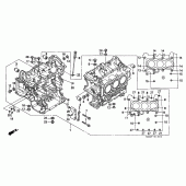 Схема узла: Barrel assy cylinder для Honda GL1500 Gold Wing Aspencade