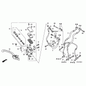 Схема вузла: Передній гальмівний циліндр (CBF1000A / T / S) для Honda CBF1000