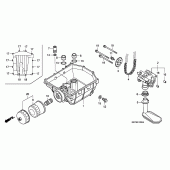 Схема вузла: Масляний насос для Honda XL1000V Varadero