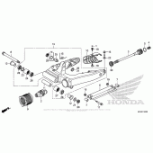 Схема вузла: Задній важіль (Маятник) для Honda VT1300 Interstate