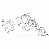 Схема вузла: Права кришка картера для Honda VTX1300