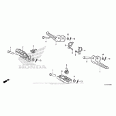 Схема вузла: Підніжки для Honda CRF250 CRF250RL Rally