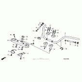Схема вузла: Верхня траверса & Кліпон керма для Honda VTX1300