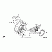 Схема узла: Заднее колесо для Honda VFR1200 VFR