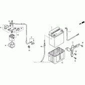 Схема узла: Аккумулятор для Honda CB750 Nighthawk