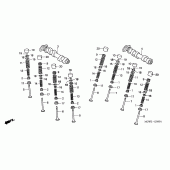 Схема вузла: Шток & Клапан (REAR) для Honda VFR800 VFR