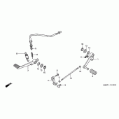 Схема вузла: Лапка гальма і Лапка перемикання для Honda CBR600 CBR600F