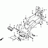 Схема узла: Заднее крыло для Honda CB1000 CB1000F