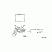 Схема вузла: Інформаційні наклейки для Honda CRF250 CRF250X