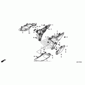 Схема вузла: Бічний обтічник для Honda CTX700