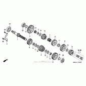 Схема вузла: Трансмісія для Honda VTX1300