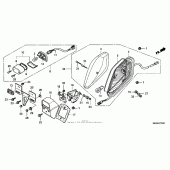 Схема вузла: Задній ліхтар (Стоп-сигнал) для Honda VT750 Shadow Aero