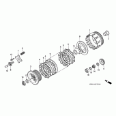 Схема вузла: Зчеплення для Honda NX250