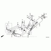 Схема узла: Выхлопная система (1) для Honda NC700