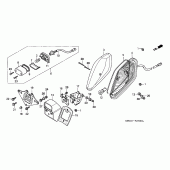 Схема вузла: Задній ліхтар (Стоп-сигнал) для Honda VT750 Shadow Aero