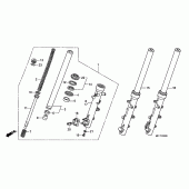 Схема вузла: Вилка передньої осі для Honda XL700V Transalp