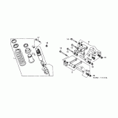 Схема вузла: Задня підвіска для Honda XL600 Transalp