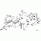 Схема узла: Аккумулятор для Honda GL1800 Gold Wing