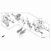 Схема узла: Задний тормозной суппорт (ST1100A) для Honda ST1100 Pan-European