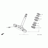 Схема вузла: Рульова траверса для Honda VFR800 Interceptor