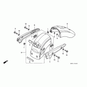 Схема вузла: Заднє крило для Honda GL1500 F6C