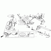 Схема вузла: Верхня траверса & Кліпон керма для Honda CBR600