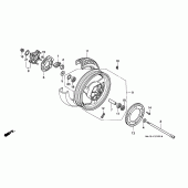 Схема узла: Заднее колесо (ST1100) для Honda ST1100 Pan-European