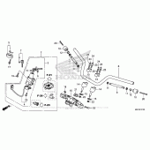 Схема вузла: Верхня траверса & Кліпон керма для Honda CB1100