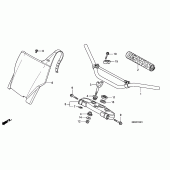 Схема вузла: Верхня траверса & Кліпон керма (CRF450R4,5,6,7) для Honda CRF450 CRF450R