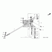 Схема вузла: Задній гальмівний циліндр для Honda CRF250 CRF250X